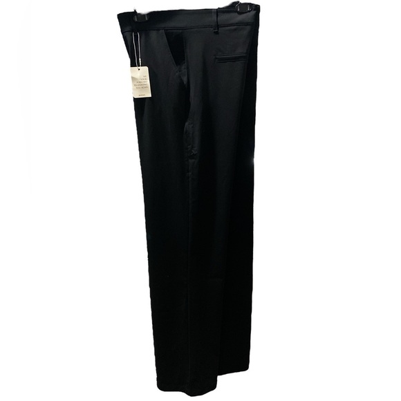 BAMANS Relaxed Fit Black Trousers Stretch Hi-Waist Straight Leg WomensXX-… - Picture 2 of 12